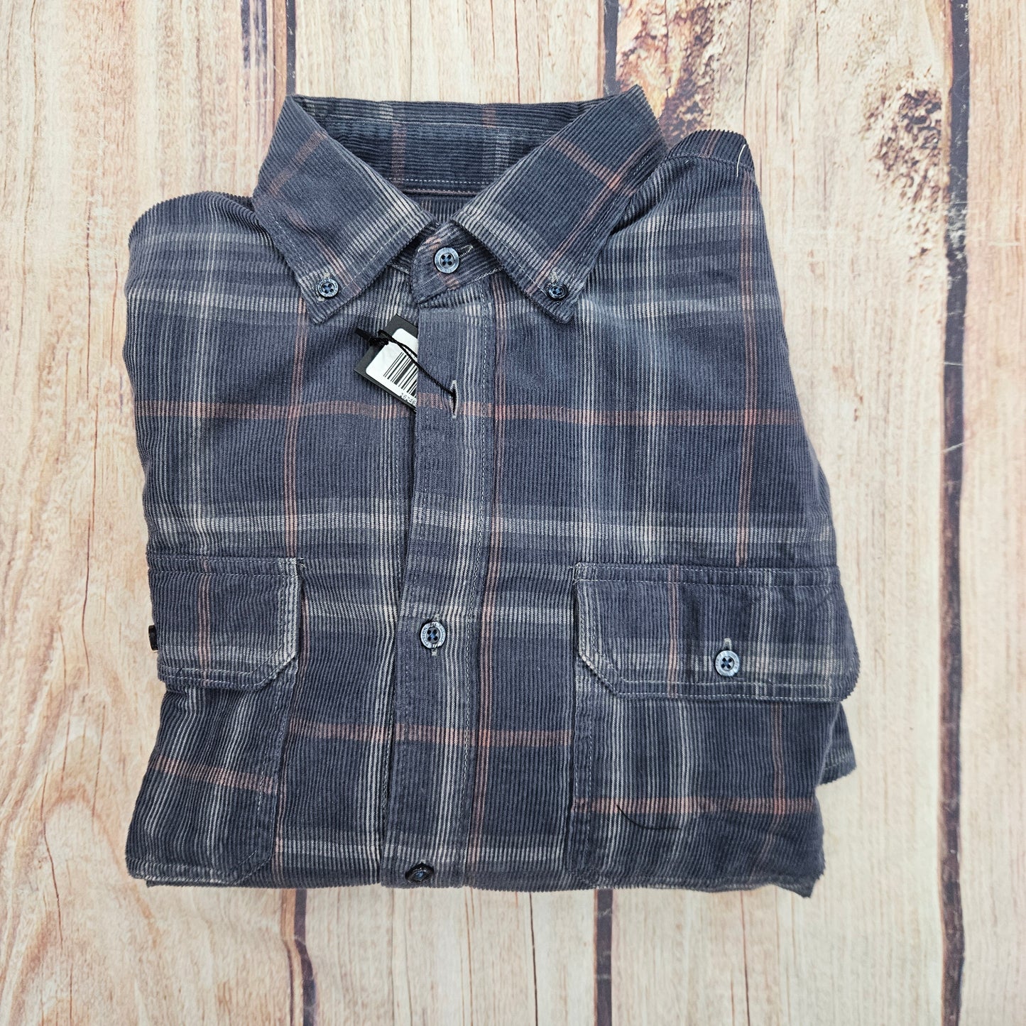 F/X FUSION REVERSE WASHED CORD SHIRT STEEL 359