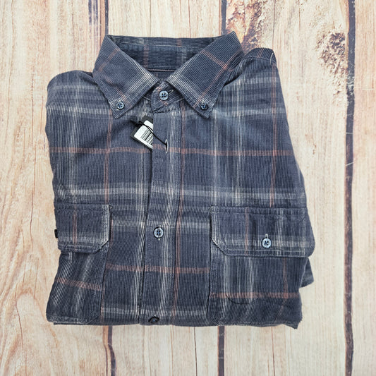 F/X FUSION REVERSE WASHED CORD SHIRT STEEL 359