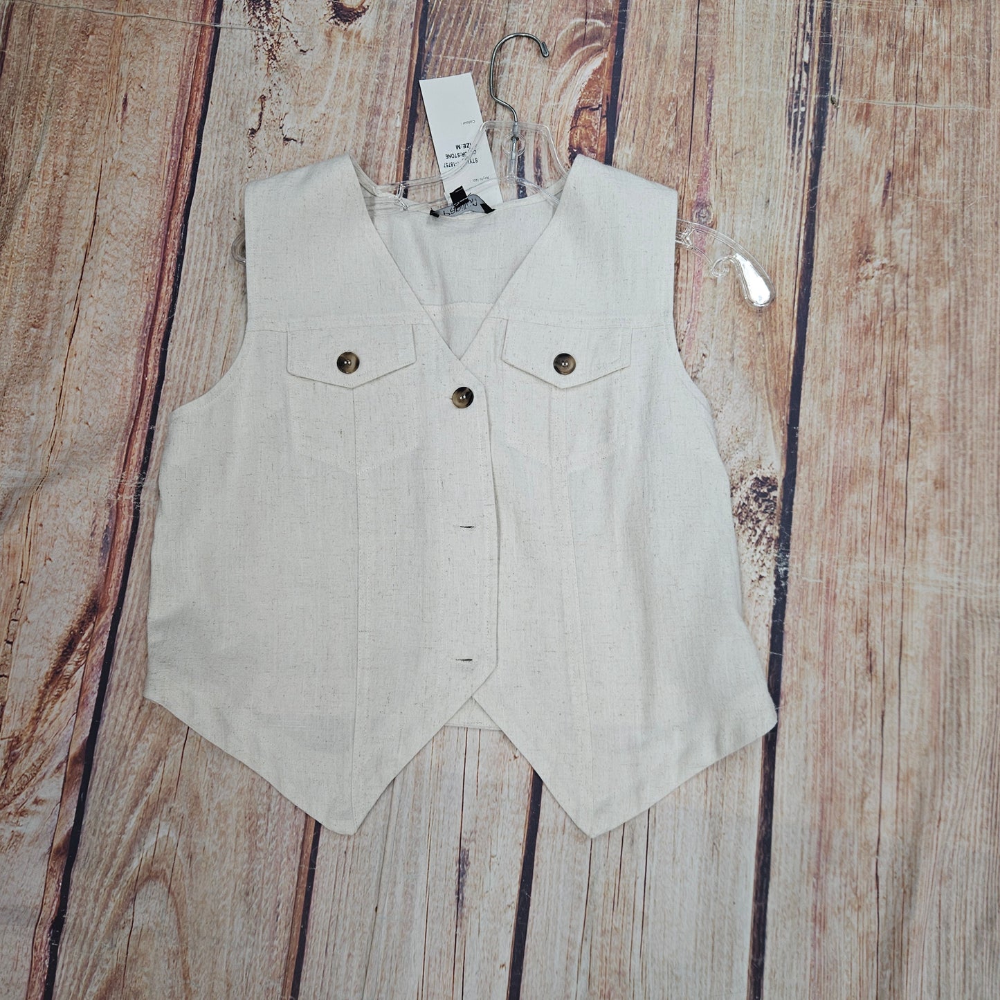 PAPILLON LINEN BLEND VEST JT18757