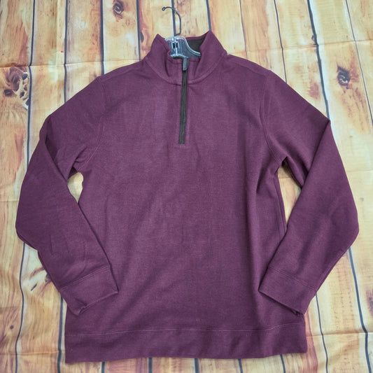 FX FUSION CASHMERE SOFT TOUCH 1/4 ZIP BURGUNDY