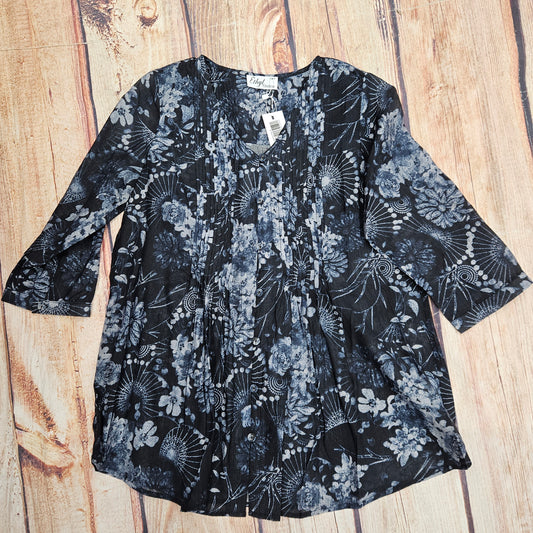 ETHYL WOMENS CELINE BLUE/BLACK PRINT JY6933BL