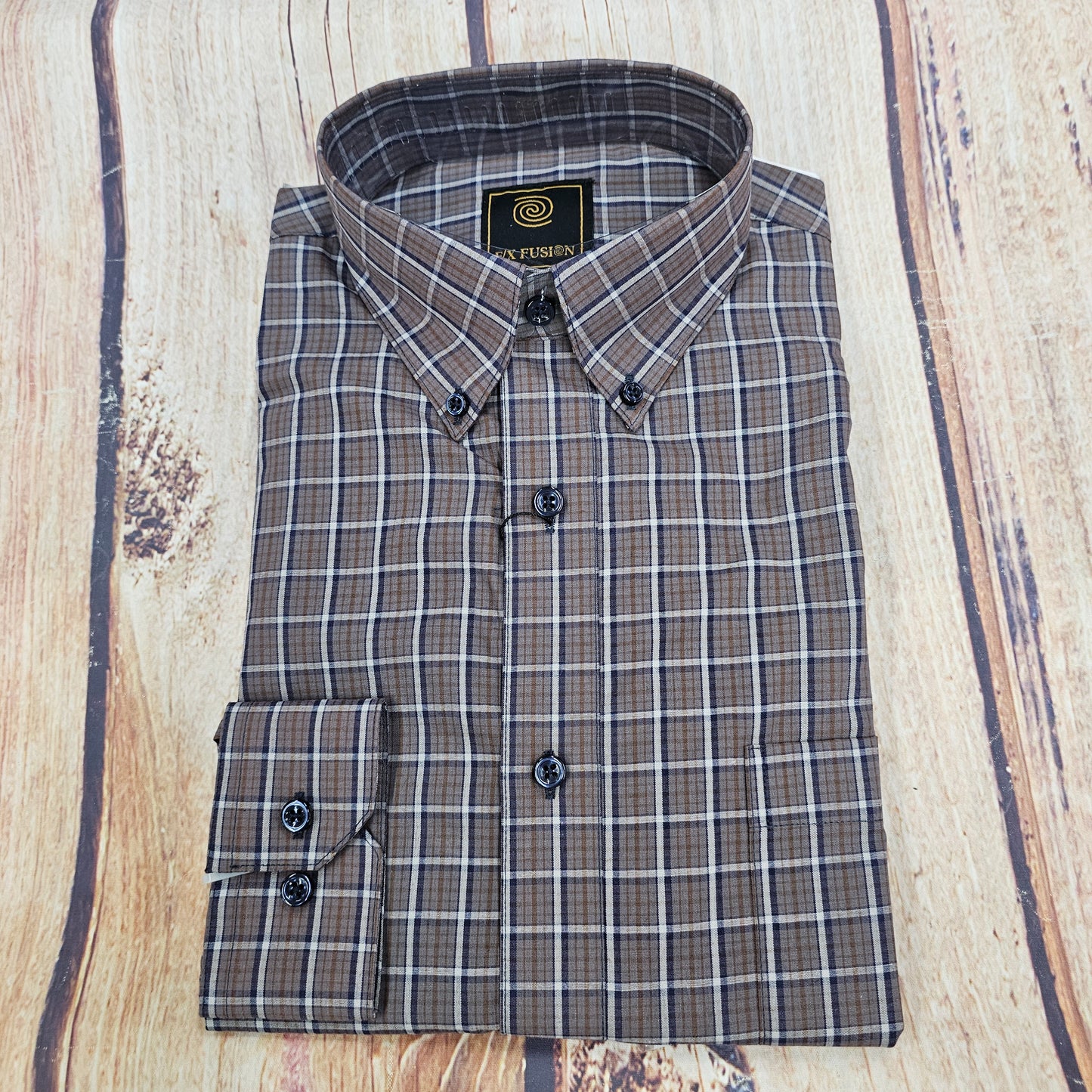 FX FUSION MULTI CHECK-GREY/BROWN/NAVY-D2156