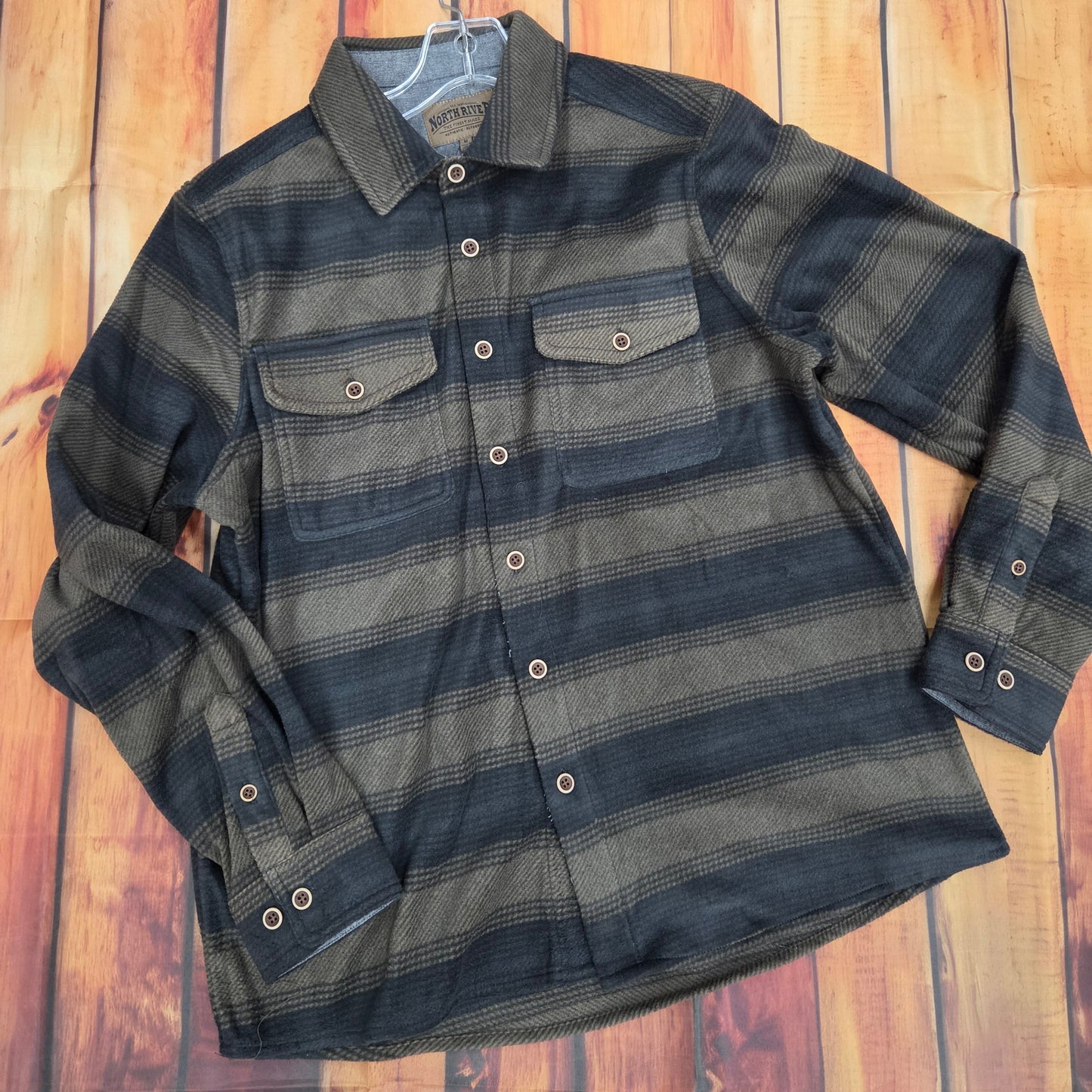 NORTH RIVER PRINTED MICRO FLEECE  BLUGA NRM2258