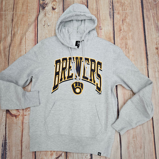 47 BRAND MILWAUKEE BREWERS MNS GREY WALK TALL HOODIE 701809