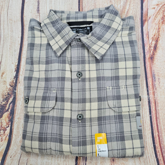 CARHARTT LOOSE FIT HEAVYWEIGHT LONG SLEEVE FLANNEL SHIRT 106356-076
