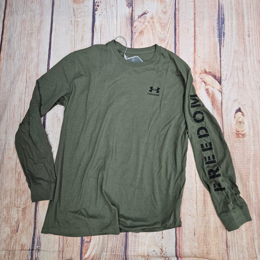 UNDER ARMOUR FREEDOM FLAG GREEN L/S TEE 6007922-390