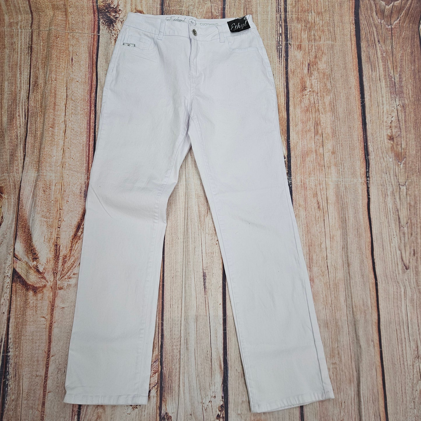 ETHYL WHITE DENIM STRAIGHT LEG Z53WHTP