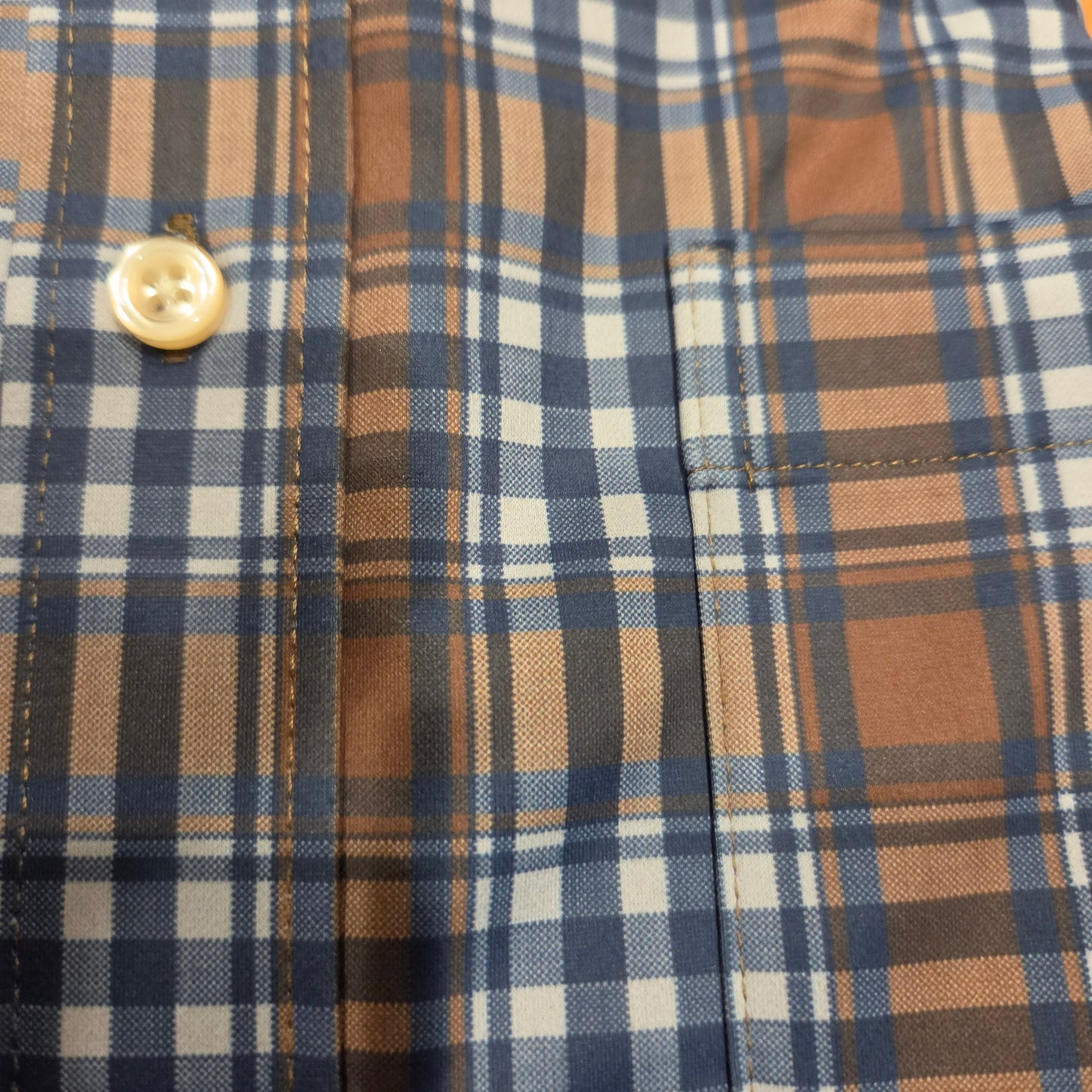 FX FUSION FW12044 L/S MULTI NAVY/BRN PLAID