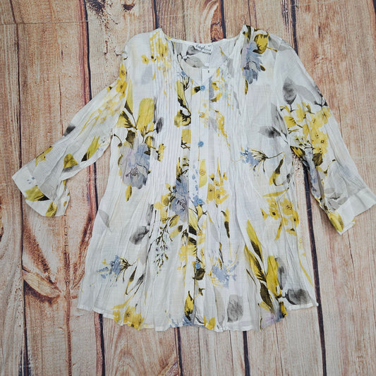 ETHYL CELINE NEW PRINT MUSTARD FLOWER