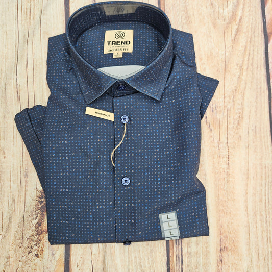 CLEARANCE FX FUSHION TREND SS DOT TO DOT NAVY ROYAL T1126