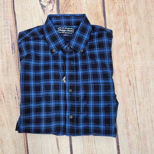 FOXFIRE 1 POCKET HEAVY FLANNEL ROYAL BLUE 977