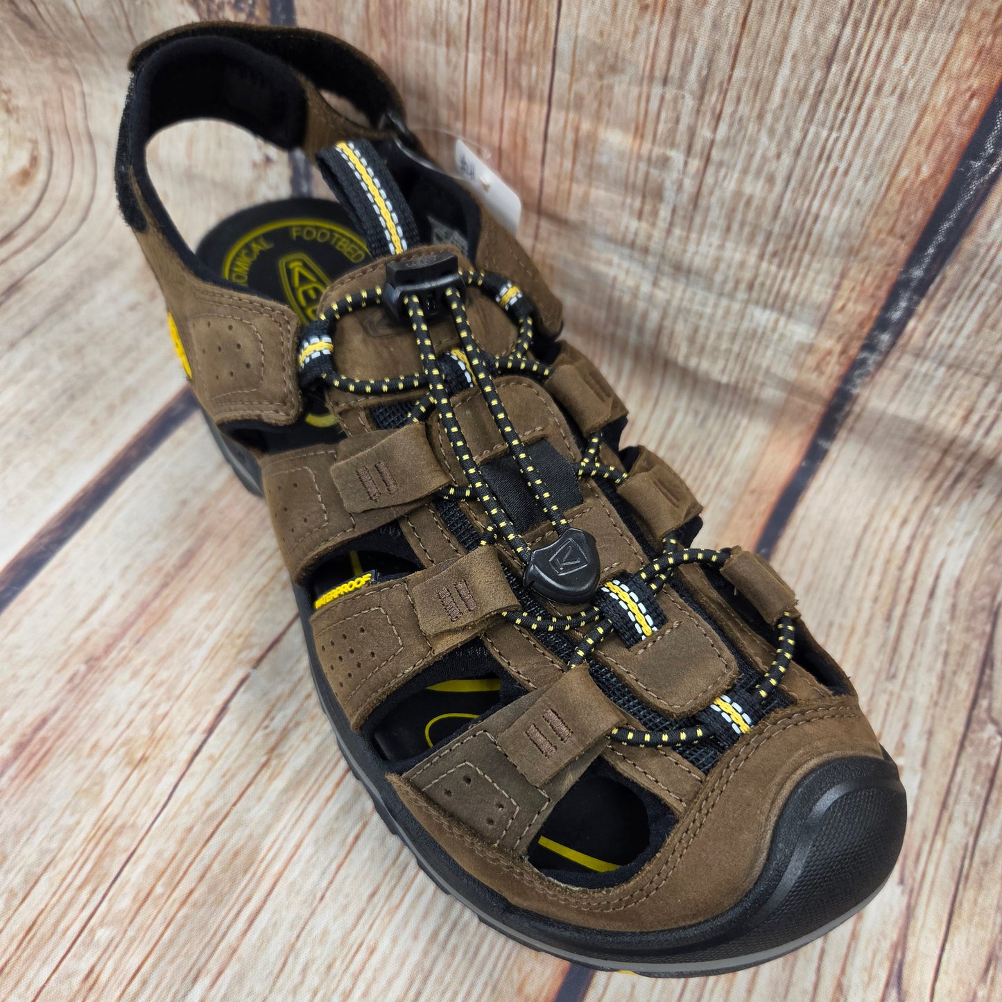 CLEARANCE Keen 1021370 Rialto Back Strap Leather Sandal Brown Men's #41