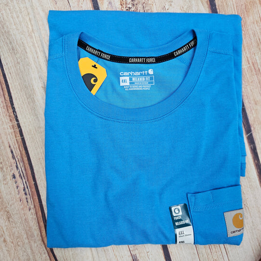 CARHARTT MENS FORCE RELAXED FIT MIDWEIGHT S/S POCKET TEE 106652-HL5