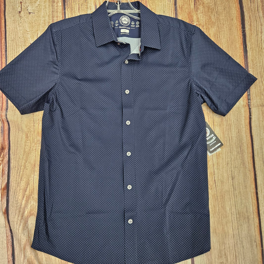 FLAG-N-ANTHEM LORETTO SS DOT BUTTON DOWN NAVY SP24WS2073