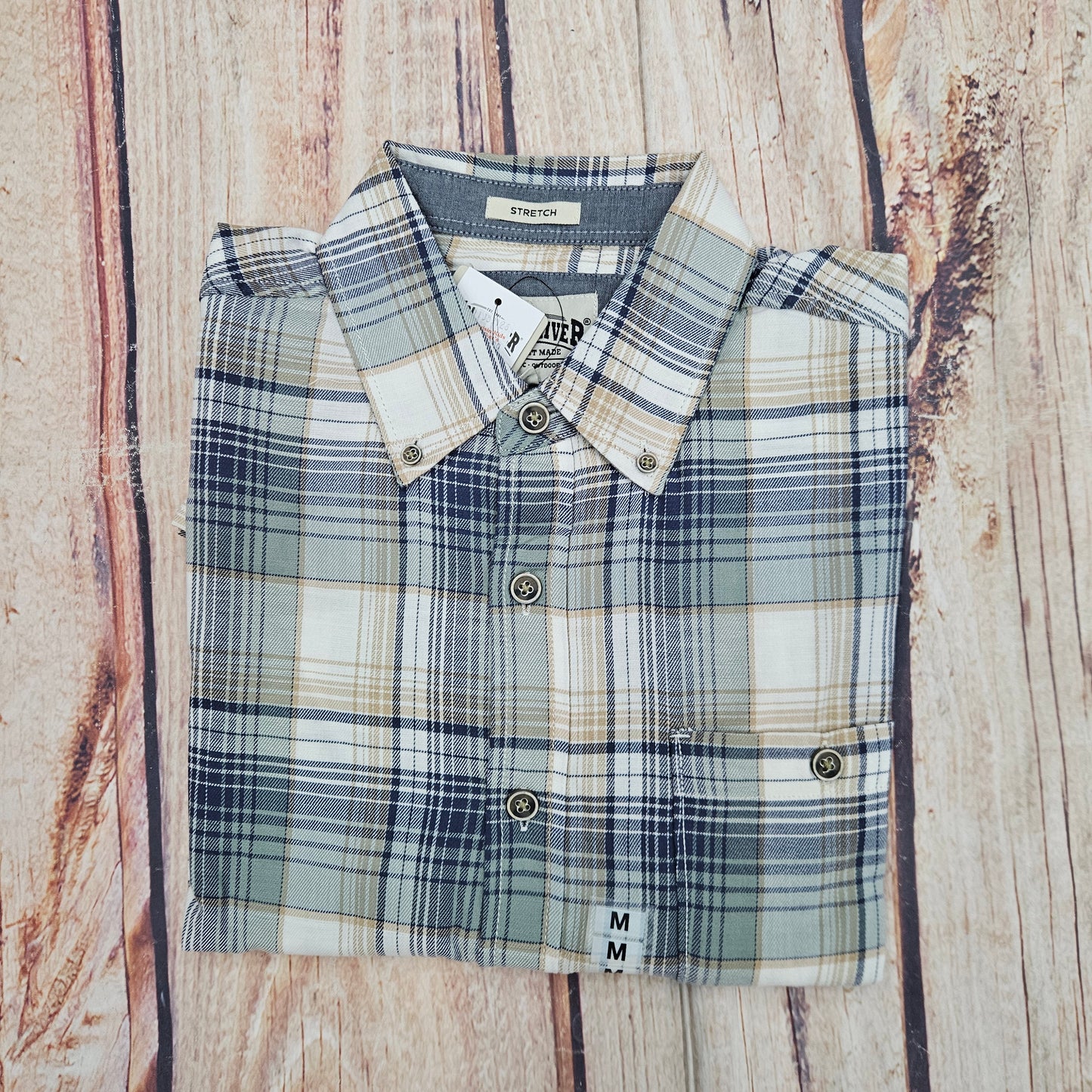 NORTH RIVER BASIC TWILL PLAID LILY PAD NRM5353