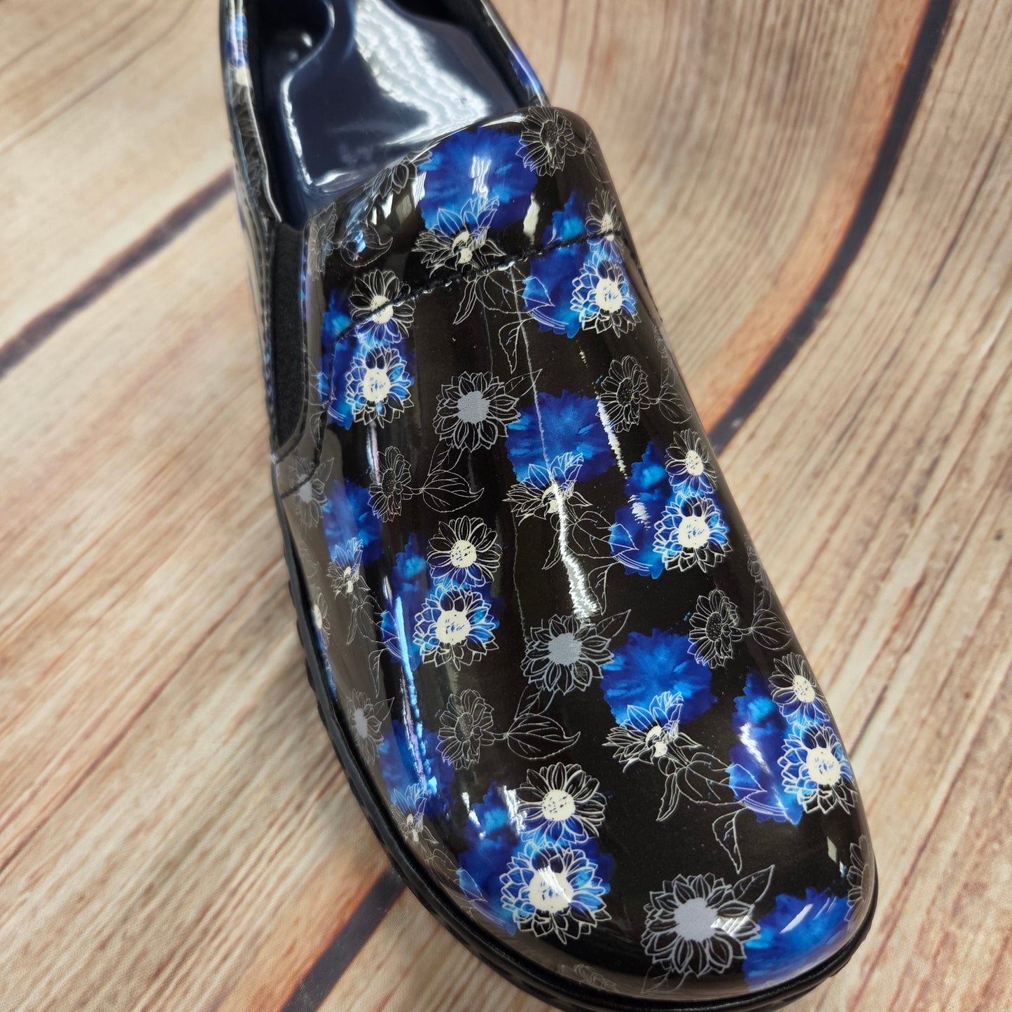CLEARANCE Klogs 0492 Naples Blue/White Flowers #5