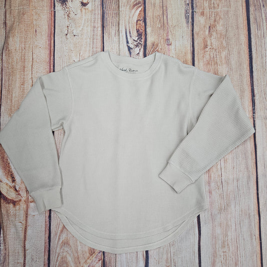 NORTH RIVER OATMEAL WAFFLE CREW KNIT NRL2589