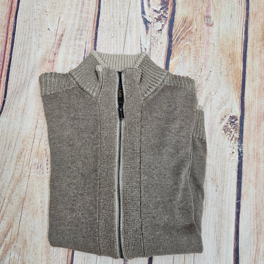 F/X FUSION PLAITED FULL ZIP TAUPE COMBO 10071