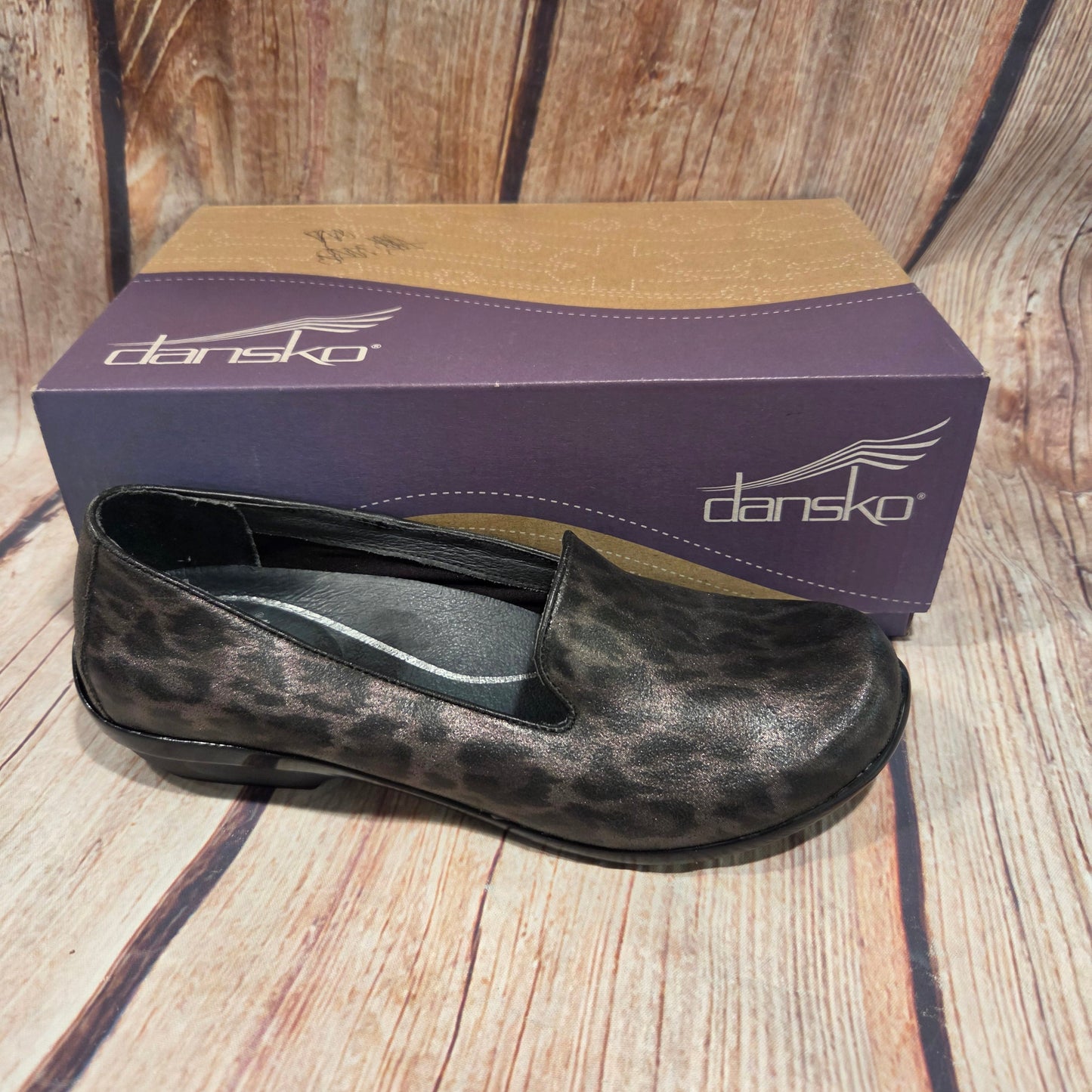 CLEARANCE DANSKO 5601-860200 OLIVIA LEOPARD METALLIC BROWN/BLACK