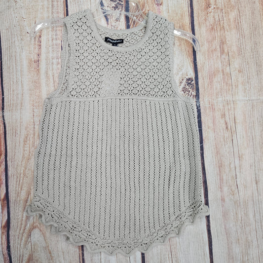 FLAG AND ANTHEM CROCHET TANK BEIGE