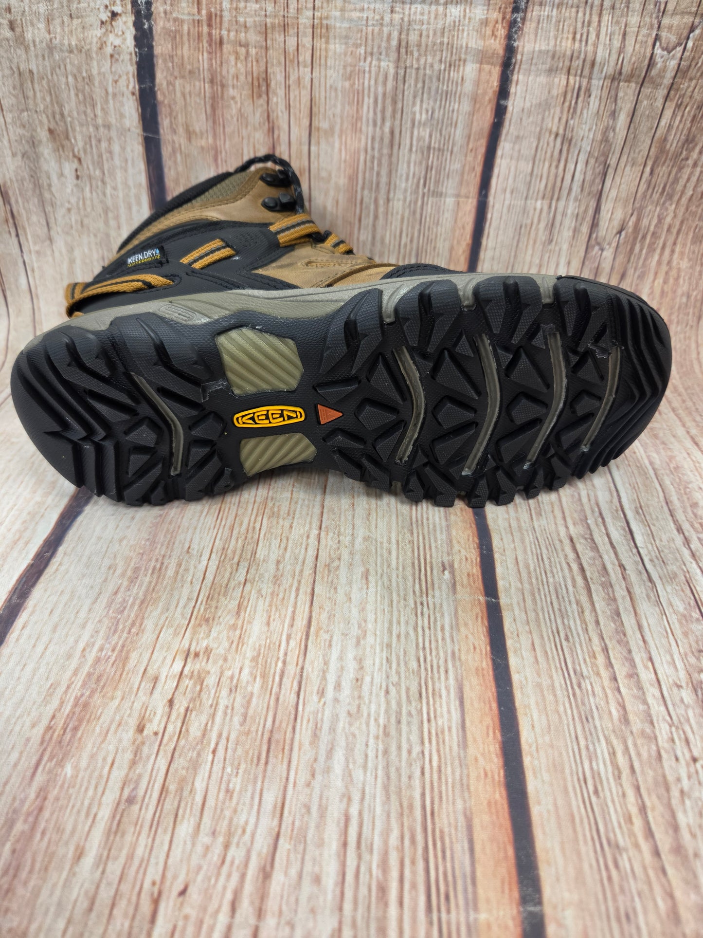 CLEARANCE Keen 1025666 Ridge Flex Mid WP Bison/Golden Brown Men