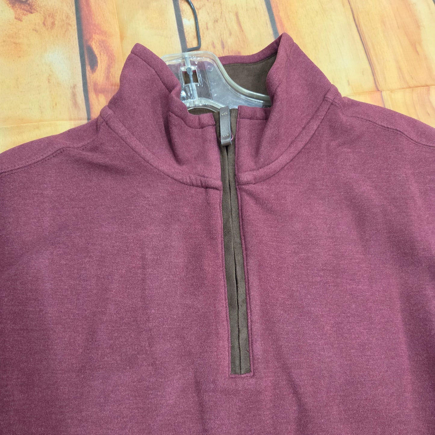 FX FUSION CASHMERE SOFT TOUCH 1/4 ZIP BURGUNDY