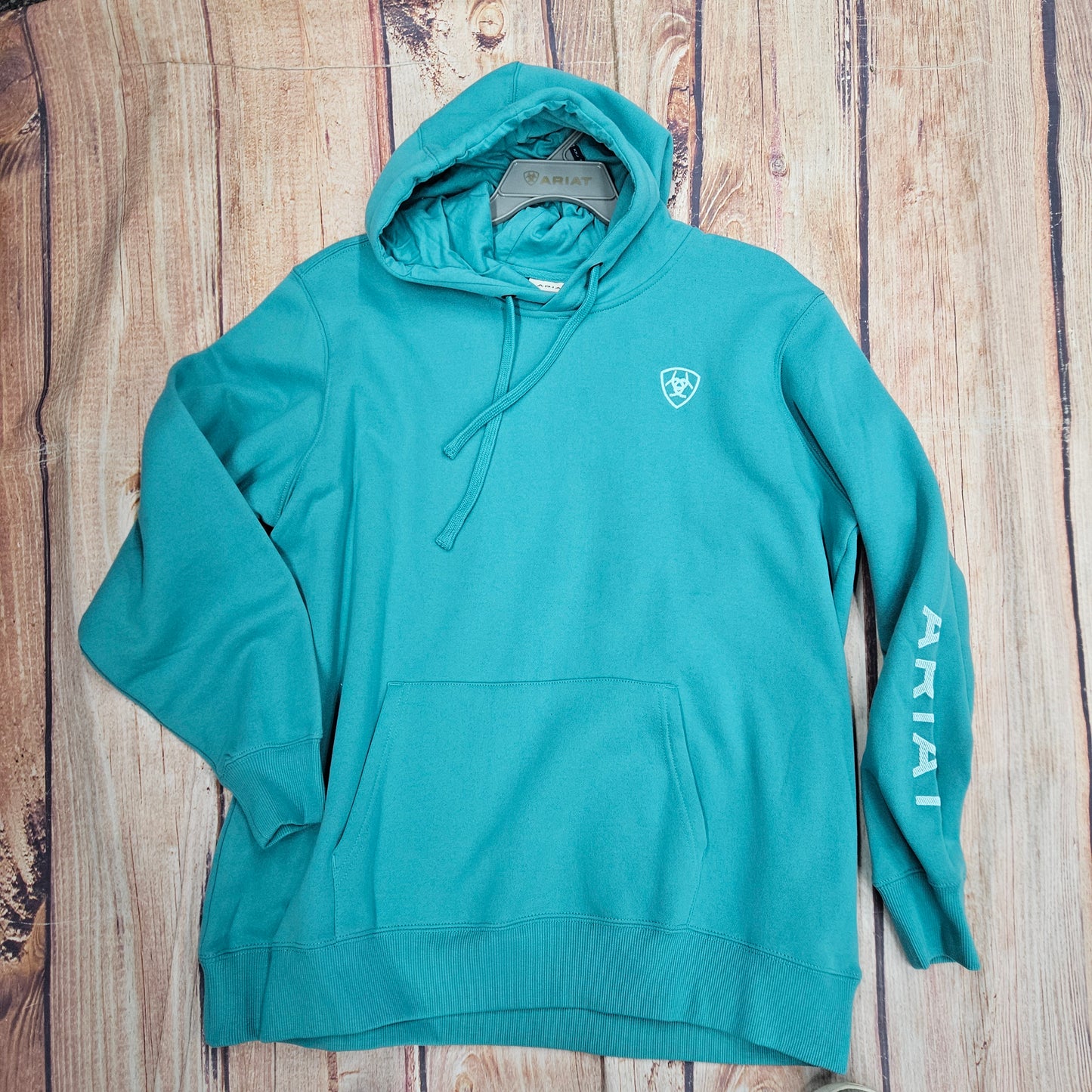 ARIAT WNS LOGO 2.0 HOODED TEAL 10055025