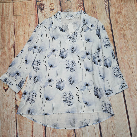 ETHYL COLLAR FLORAL PRINT