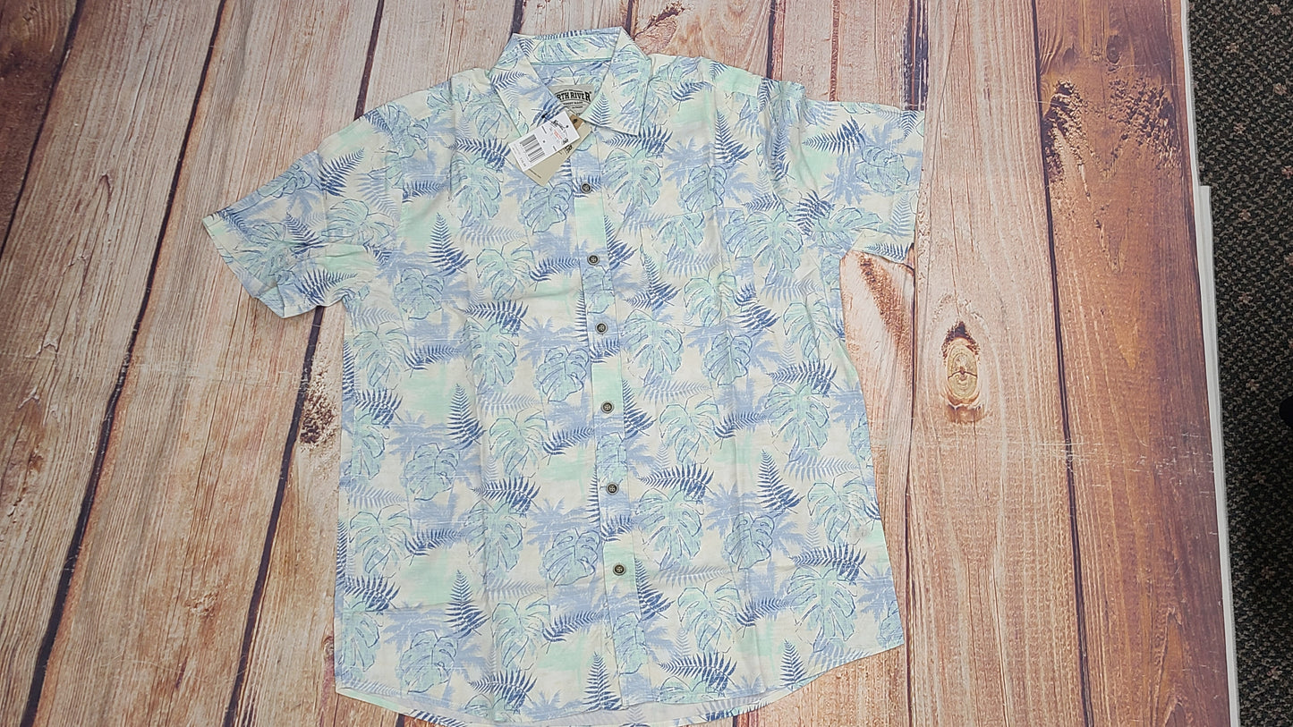 NORTH RIVER TENCEL BLEND HAWAIIAN MULTI COLOR SHIRT NRM5359