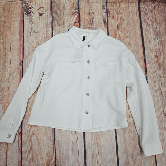 NORTH RIVER PLYMOUTH FRENCH TERRY WHITE JACKET NRL2641