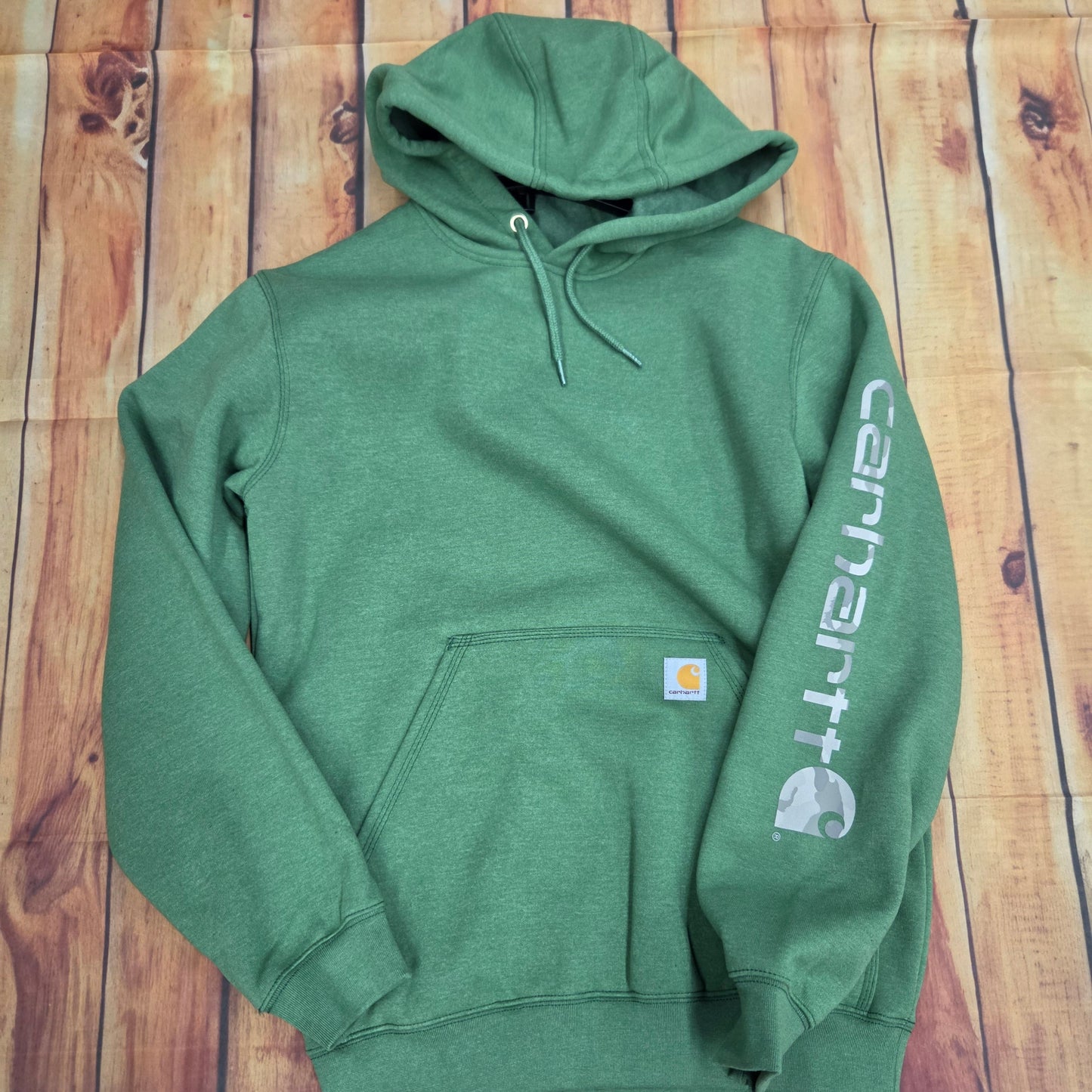 CARHARTT MIDWEIGHT LOGO HOODED SWEATSHIRT K288-GR4