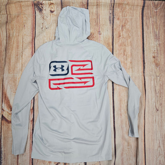 UNDER ARMOUR MENS FISH PRO FREEDOM HOODIE GRY 6009469-014