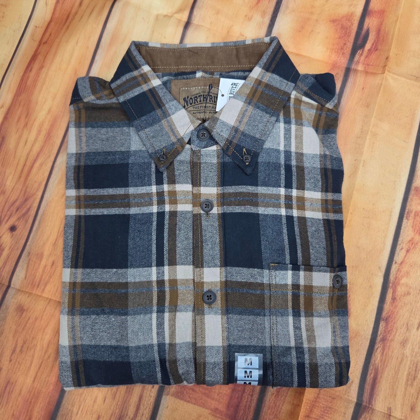 NORTH RIVER NRM6500 BRUSHED COTTON BUTTON DOWN