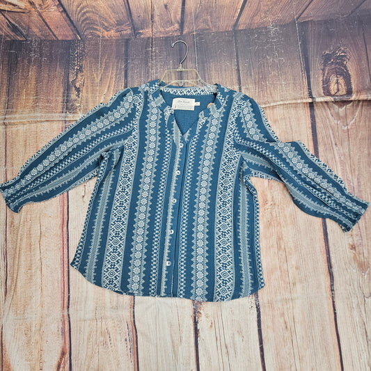 OLD RANCH ANNA TOP BLUE J28752