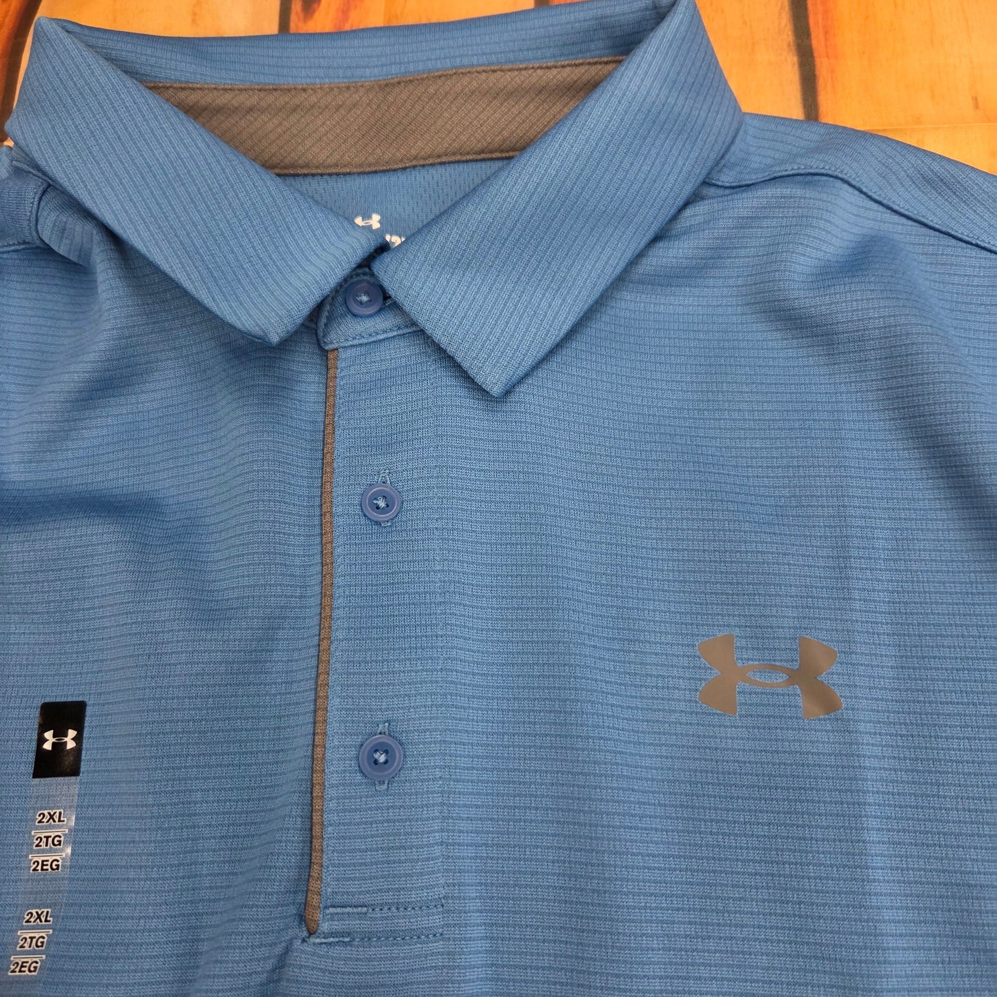 UA MENS TECH BLUE POLO 1290140-430