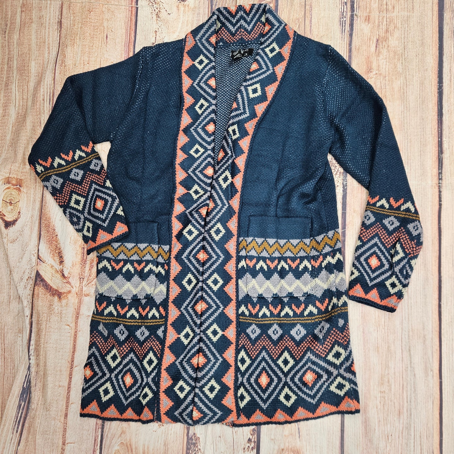 PAPILLION GLOBAL KIT CARDIGAN NAVY W/POCKETS JT19738