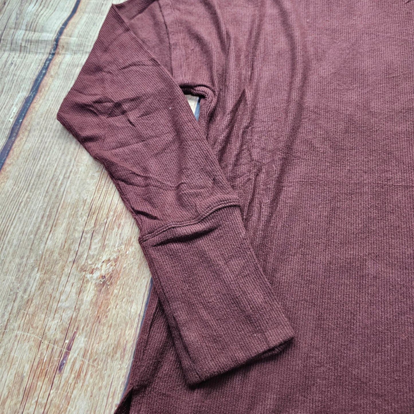 NORTH RIVER SUPER SOFT KNIT DROP SHUDR TOP BURGUNDY