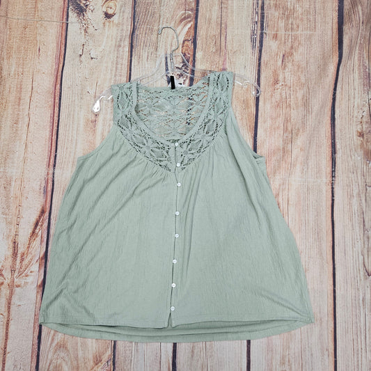 NORTH RIVER SARATOGA CROCHET SLEEVELESS MINT NRL 1411