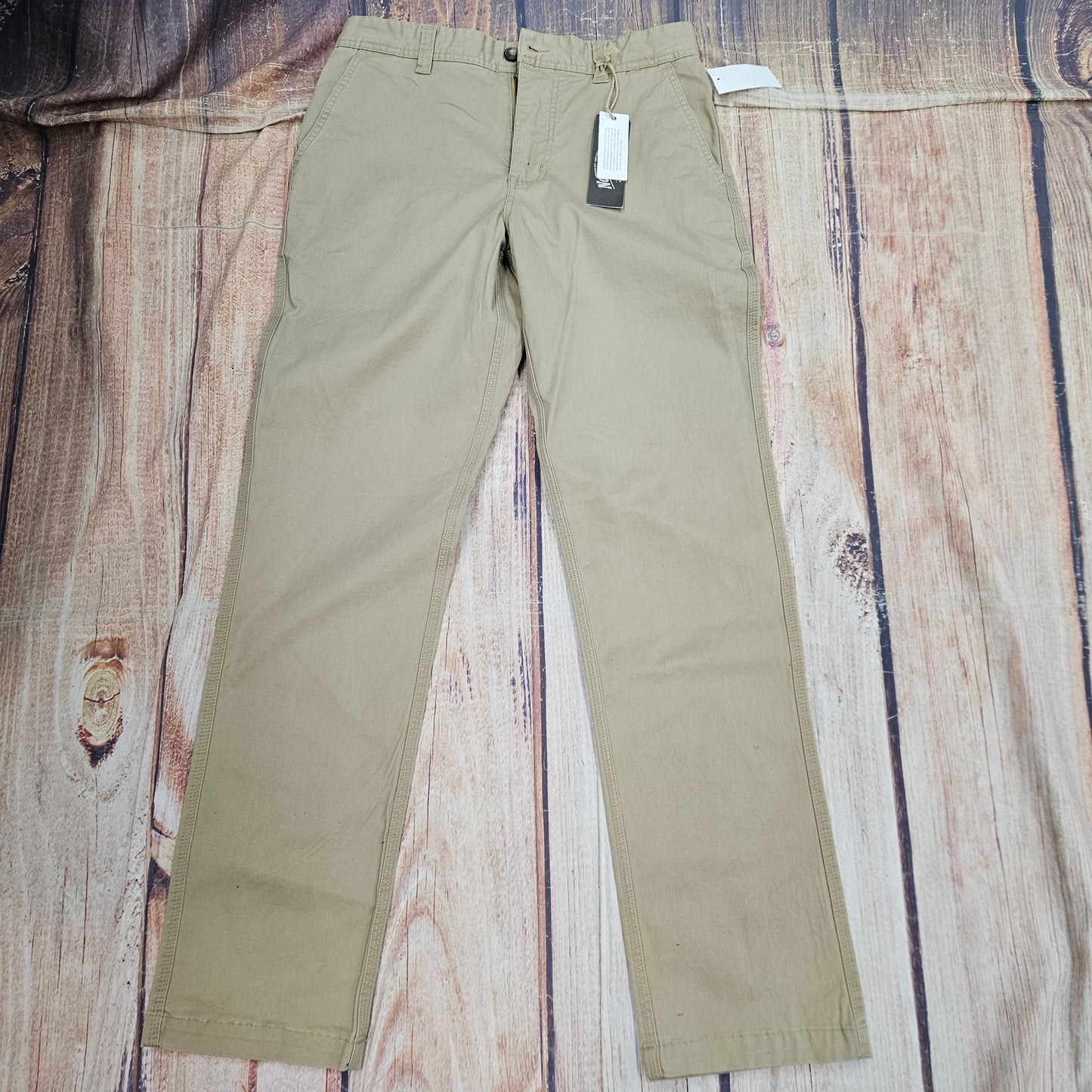 NORTH RIVER MENS KHAKI CHINO PANTS NRM7051