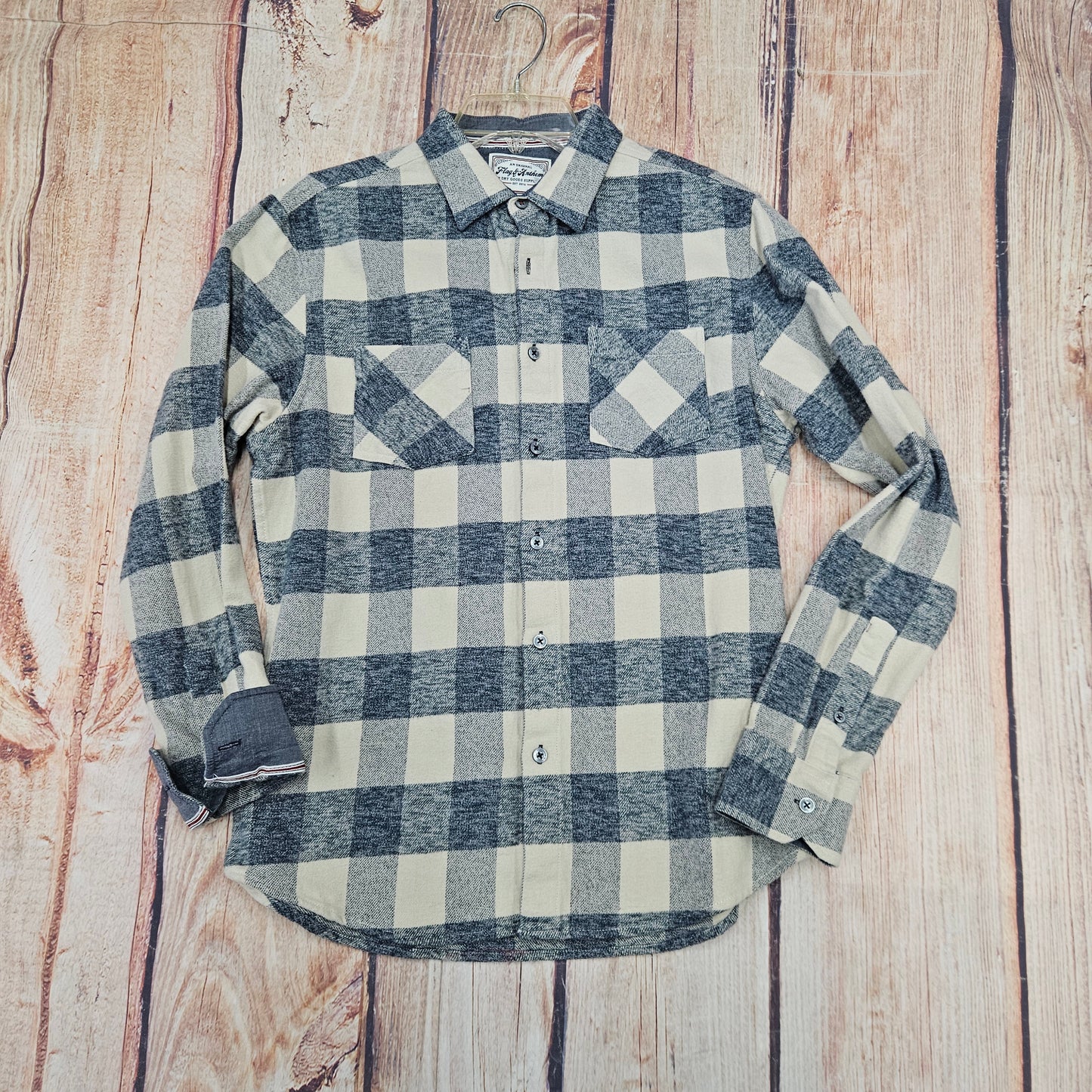 FLAG AND ANTHEM HARRELL LS FLANNEL BLUE FA18WS174