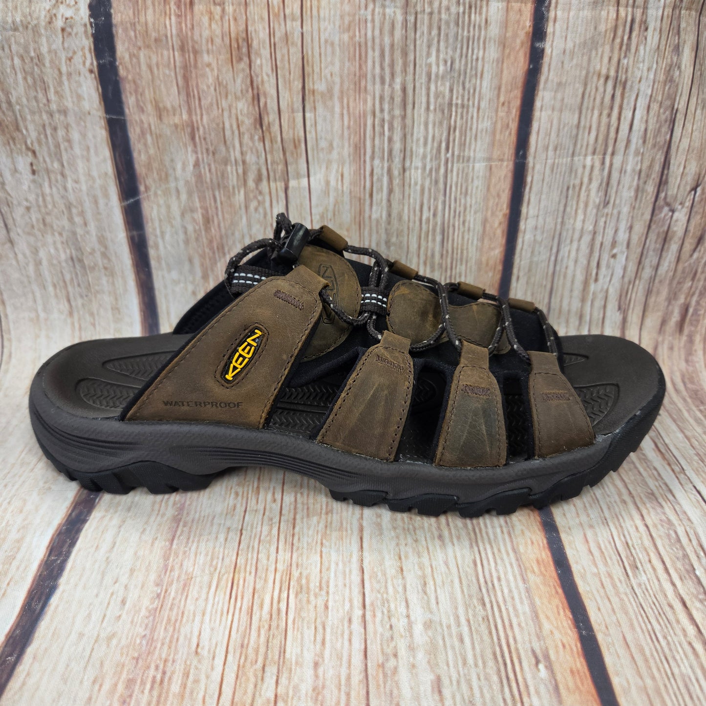 CLEARANCE Keen 1022599 Targhee Slide Bison/Mulch Leather Men