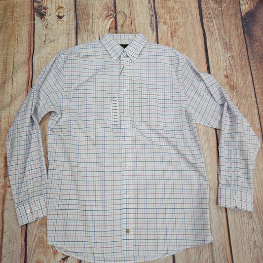 FX FUSHION LS CHECK WHITE/BLUE/PINK FW2055 CLEARANCE
