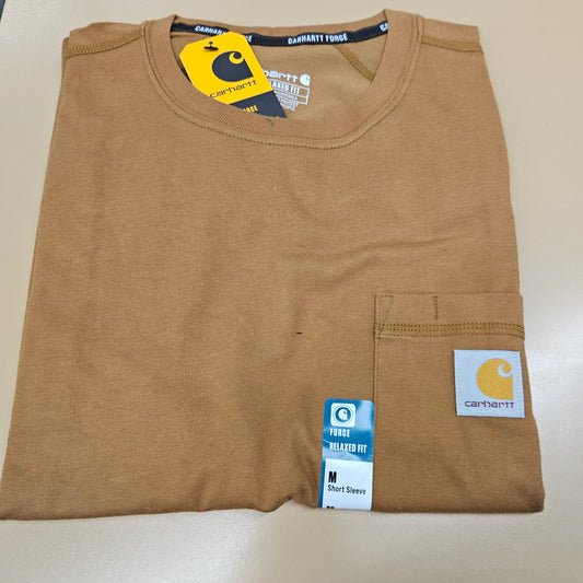 CARHART MNS FORCE SS RELXED FIT PKT TEE 106652-BRN