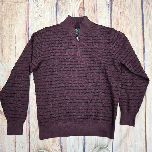 FX FUSION TONIAL DIAMOND 1/4 ZIP BURGANDY 304