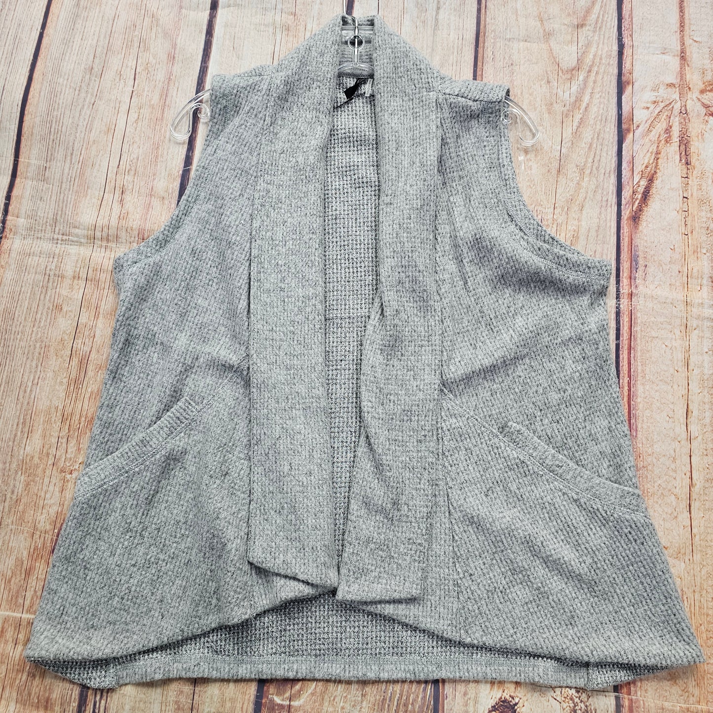 NORTH RIVER WAFFLE SWEATER VEST SILVER