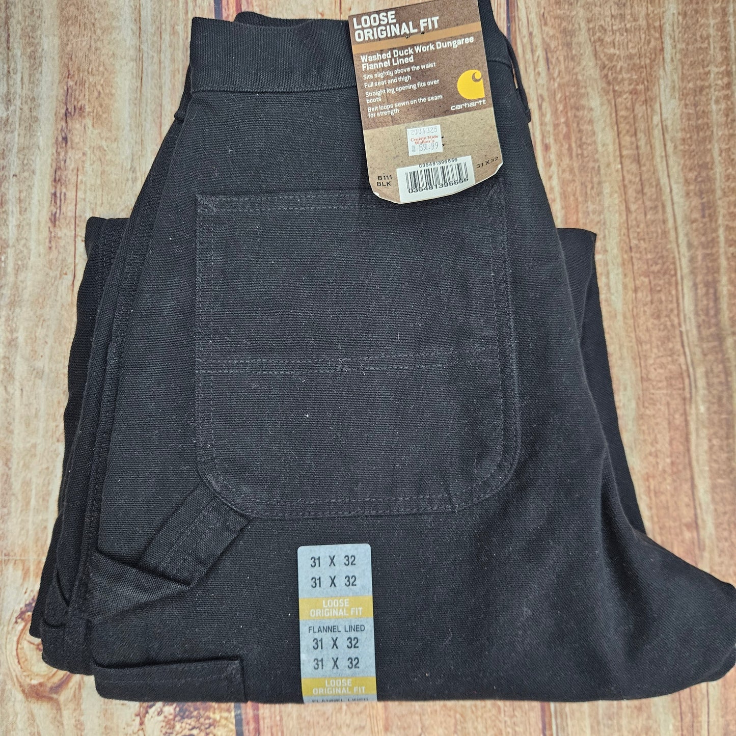 Carhartt Loose Fit Washed-Duck Utility Work Pant Flannel Lined B111