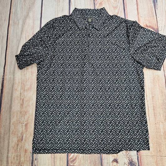 FX FUSION TRIANGLES GALORE BLACK POLO