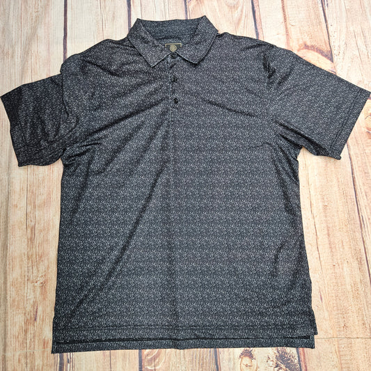 FX FUSION HEATHERED BLACK POLO