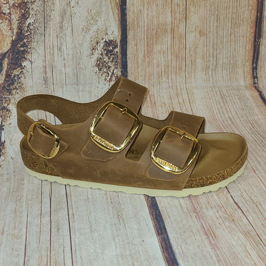 CLEARANCE Birkenstock 1024067 Milano Big Buckle Cognac Womens #16