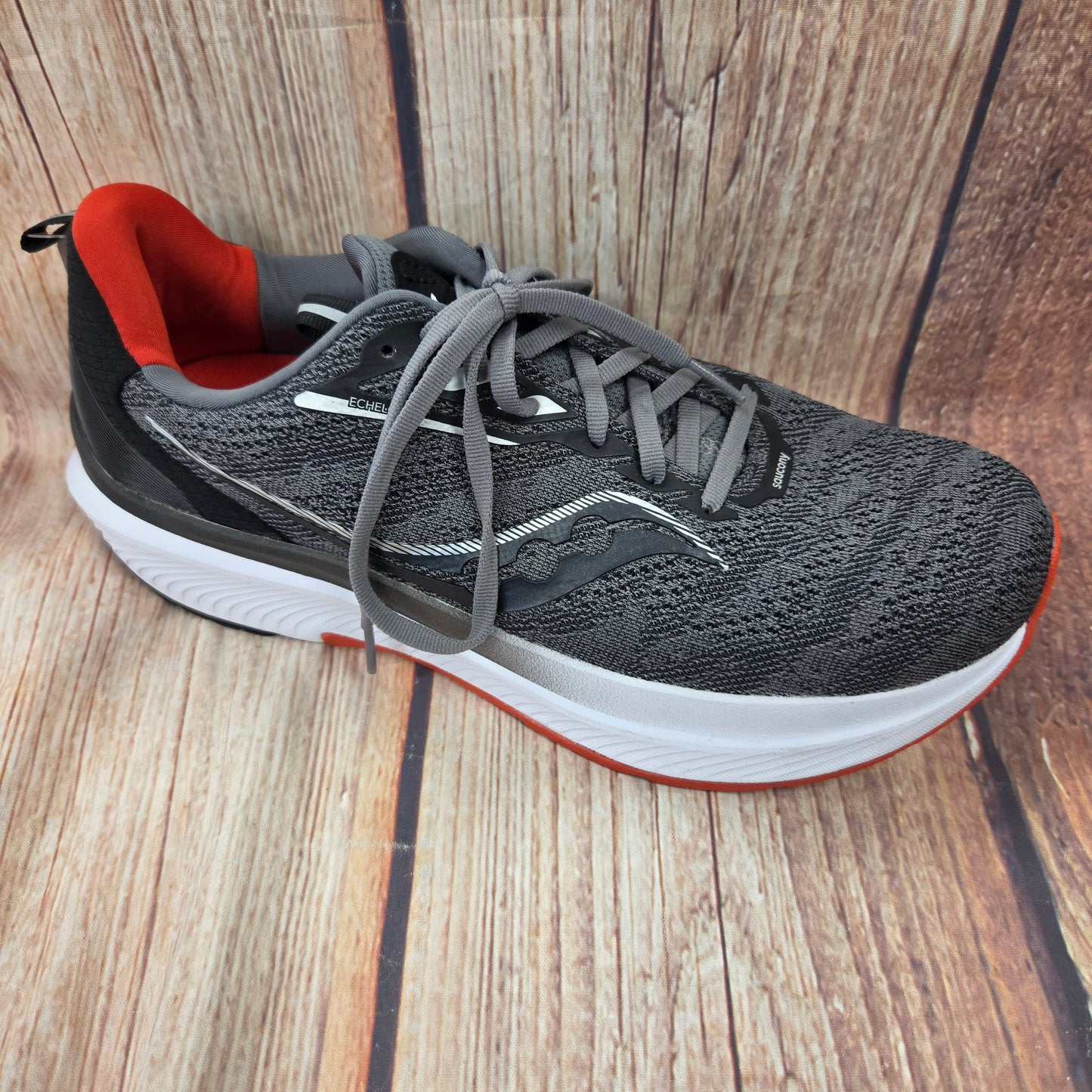 CLEARANCE Saucony S20766-20 Echelon 9 Charcoal/Red Sky Men's #32